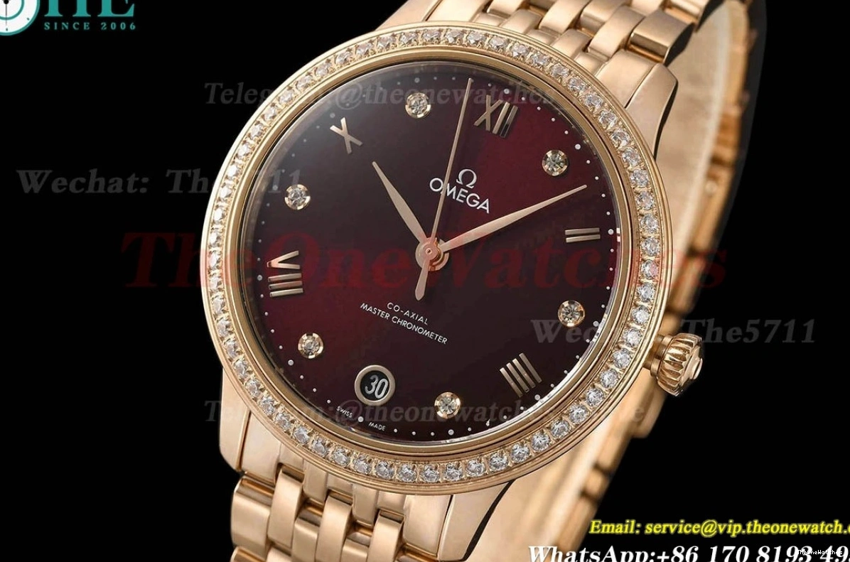 De A8800 RG Prestige Dial Ladies VSF Ville Dia 34mm Brown RG 0108